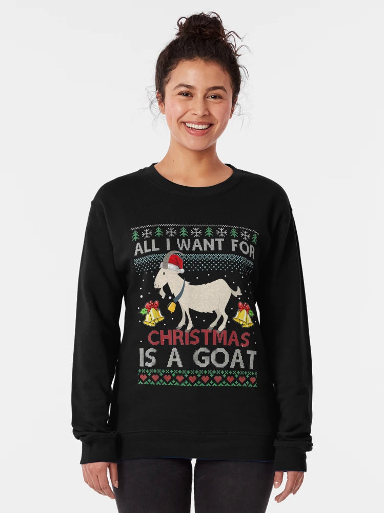 All I Want For Christmas A Goat Ugly Sweater Christmas Gift