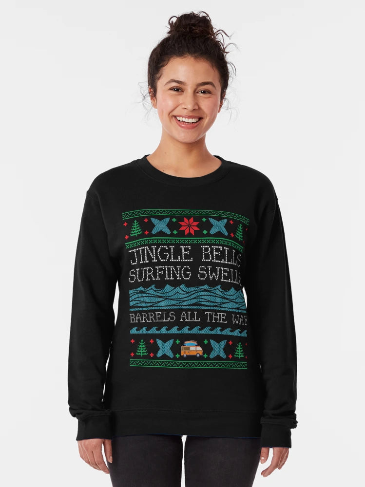 Funny Christmas Surfing Surf Board Ugly Christmas Xmas