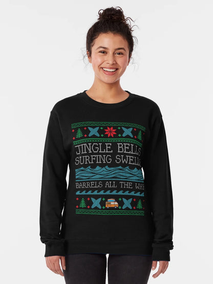 Funny Christmas Surfing Surf Board Ugly Christmas Xmas