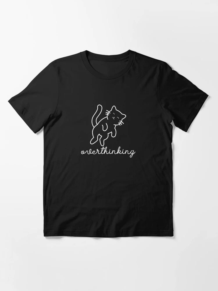 Overthinking Cat – Funny Relatable T-Shirt Design