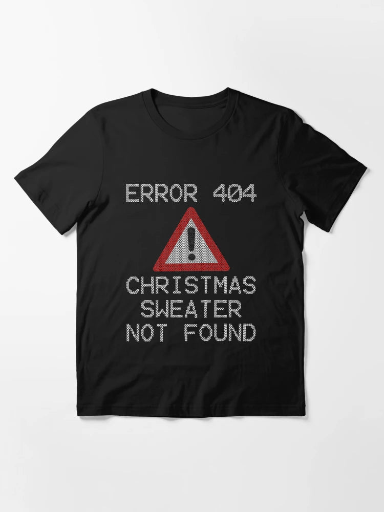 Error 404 Christmas Sweater T Shirt Design - Not Found