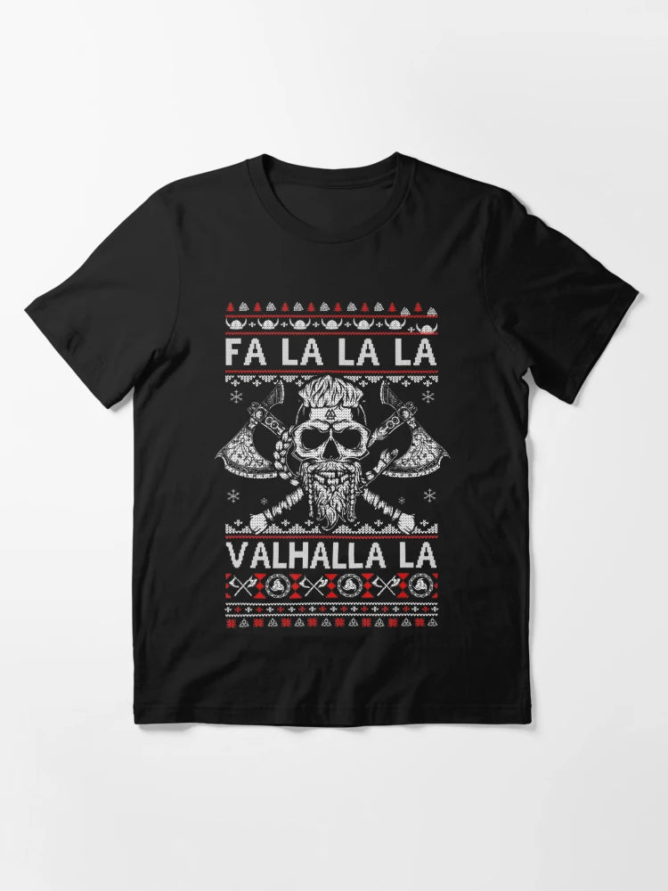 Fa La La Valhalla Viking Skull Christmas Ugly
