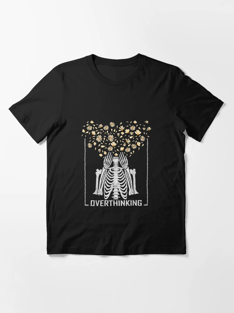 Dy Skeleton Overthinking Daisy Lover Costume Men Women TShirt24