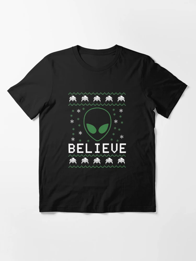 Alien UFO Festive Christmas tees