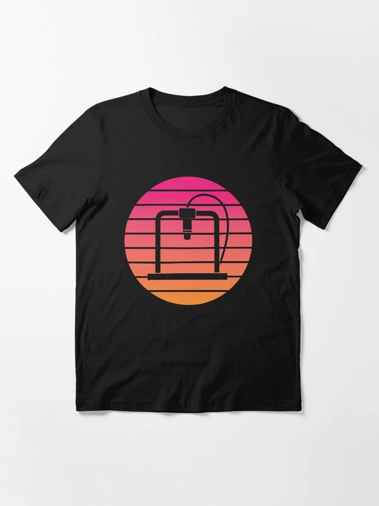 3D printer - circle, sunset