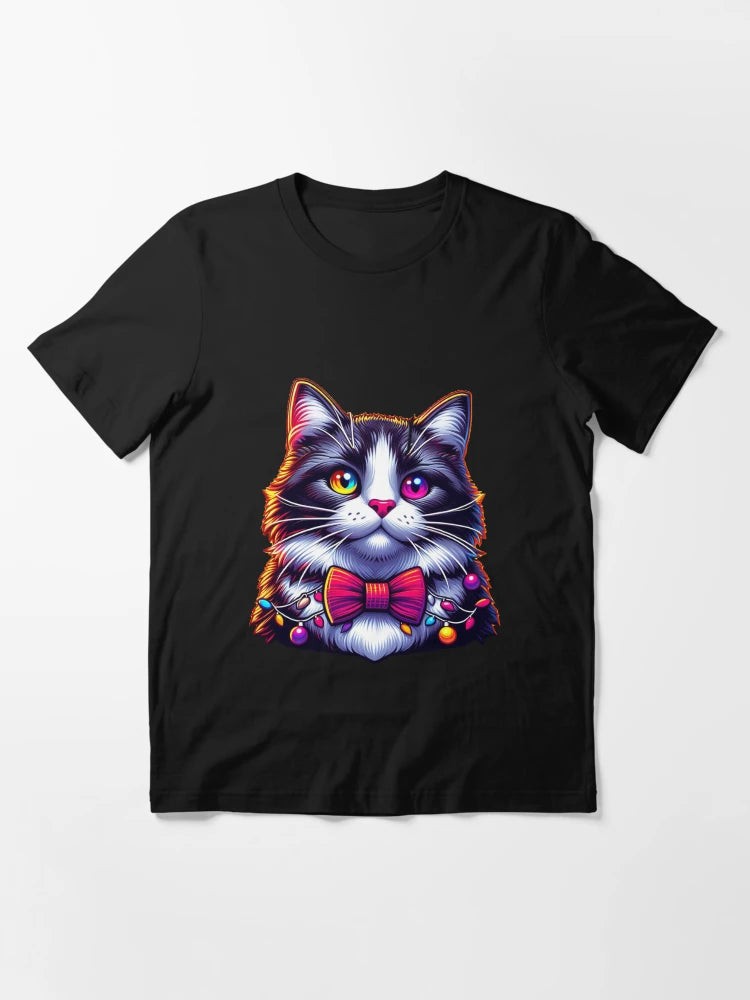 Festive Feline Adorable Christmas Cat with Bow Tie