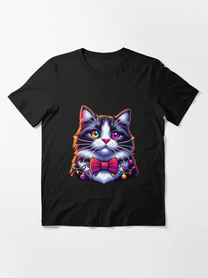 Festive Feline Adorable Christmas Cat with Bow Tie