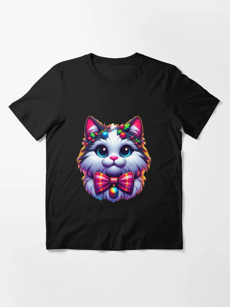 Festive Feline Adorable Christmas Cat with Bow Tie