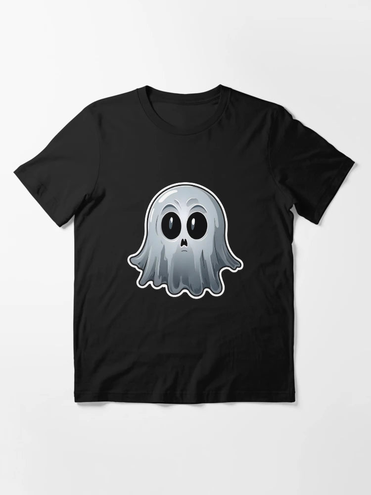 Ethereal Ghost 'Boo' Sticker – Glowing Font and Misty Tendrils - T shirt
