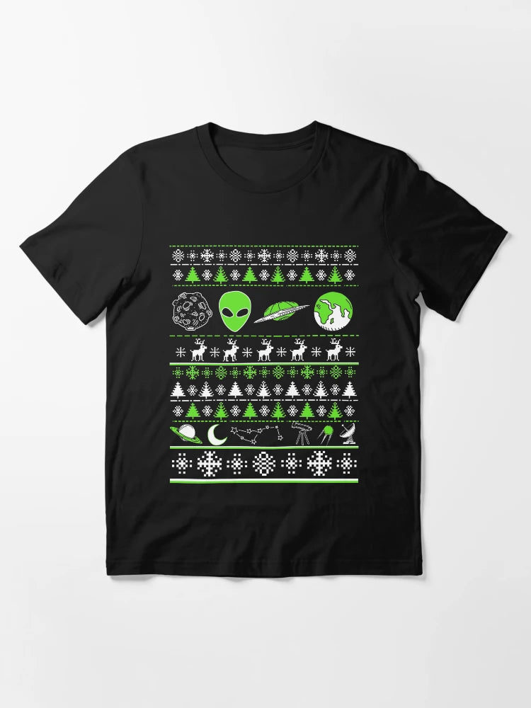 Alien Ugly Christmas Sweater Tee