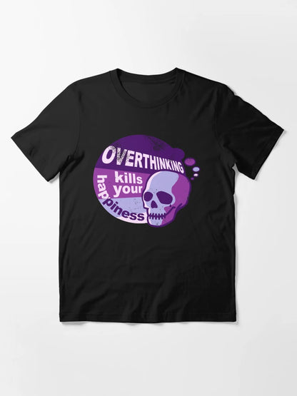 Overthinking kills your happiness Purple retro style  | worn