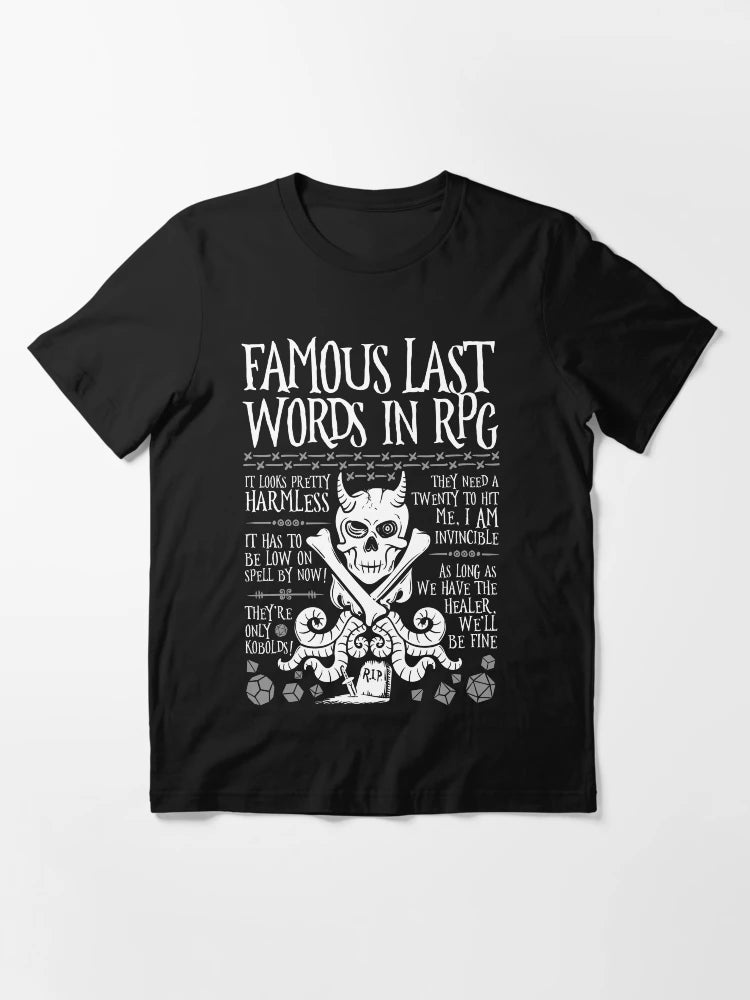 Famous Last Words in RPG (White)