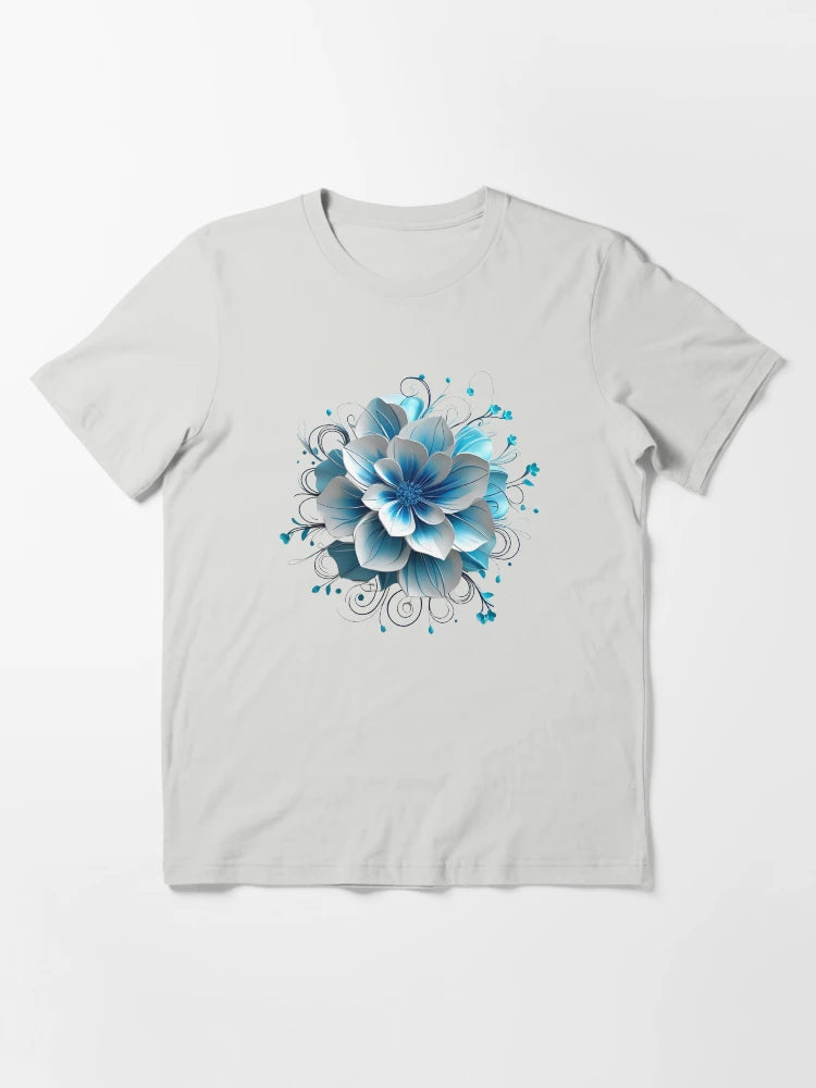 3D baby blue flower