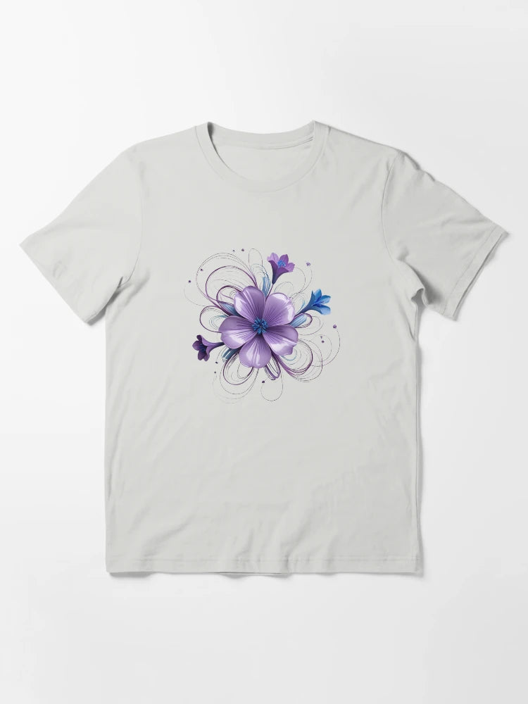 3D delicate purple & blue flower