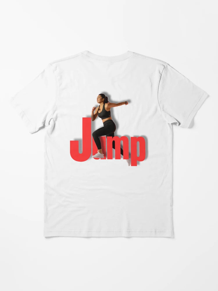 3D Jump Girl Silhouette – Motivational Street Style Design