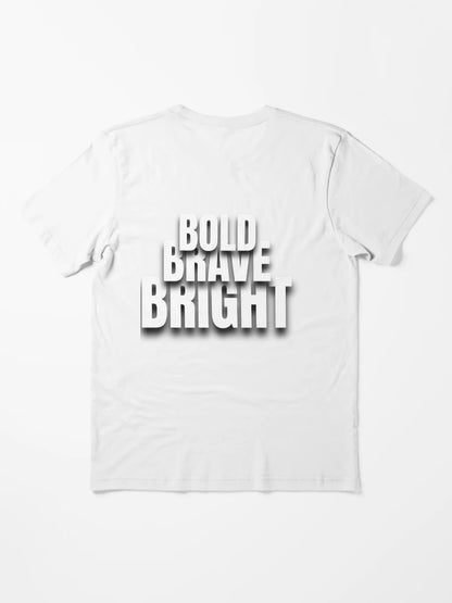 3D Bold. Brave. Bright. Typography Design | Motivational 3-Word Text