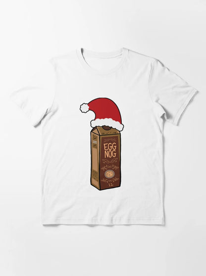 Eggnog Carton Wearing A Santa Hat