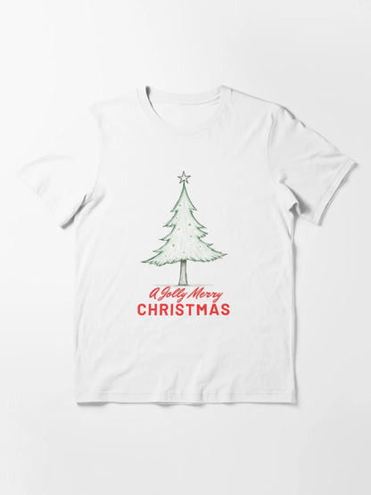 A Jolly Merry Christmas - Classic Star-Topped Christmas Tree T-Shirt