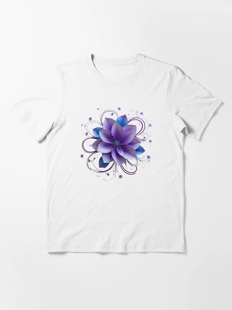3D blooming purple  flower
