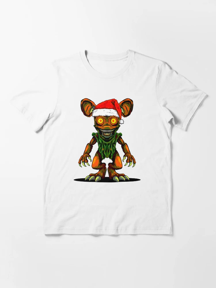 Alien wearing a Santa hat