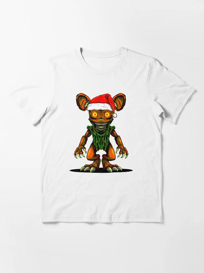 Alien wearing a Santa hat